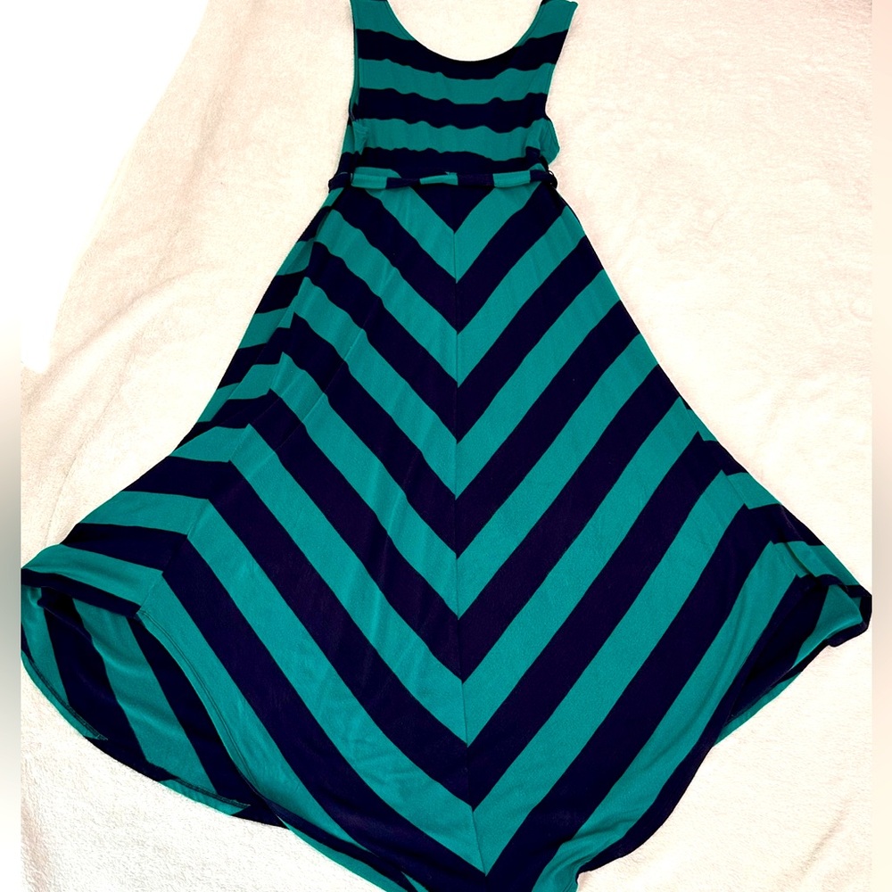 2 (Two) Ingrid & Isabel Maternity Women's Sleeveless Striped Midi Dresses Medium - Picture 5 of 10